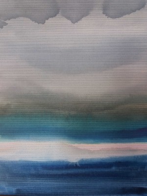 The sea, 2017, Aquarelle on canavas, 30X45 cm